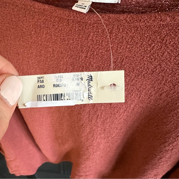 Madewell Texture & Thread Ruffle-Cuff Top size medium - Picture 7 of 9